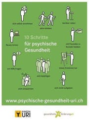 Mit diesem Plakat wirbt die Gesundheitsförderung Uri für ihre Kampagne. (Bild: PD)