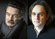 Akteure des politisch aufgeladenen Streits zum Umgang mit dem Islam: der bekannte Enthüllungsjournalist Edwy Plenel (links) und der «Charlie Hebdo»-Karikaturist Laurent Sourisseau alias «Riss» (rechts). (Bild: Joel Saget/Bertrand Guay/AFP)