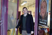 Oben: Hayange, unten links: Le-Pen-Anhänger in Metz, unten rechts: Bürgermeister Fabian Engelmann. (Bild: AFP/Keystone)