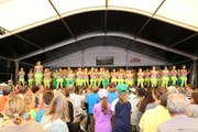 Der Auftritt der «Schwiizergoofe». (Bild: PD/Aline Hug)