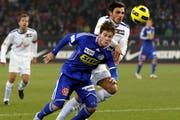 Nico Siegrist, hier im Spiel gegen den FC Zürich, war gegen Sursee Doppeltorschütze. (Bild: Philipp Schmidli/Neue LZ)