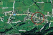 Buttikon (SZ) gehört zur Gemeinde Schübelbach und liegt zwischen Pfäffikon und Ziegelbrücke. (Bild: map.search.ch)