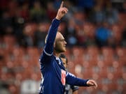 Marco Schneuwly schoss die ersten zwei Luzerner Treffer (Bild: KEYSTONE/GIAN EHRENZELLER)