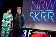 Moderator Samuel Konrad (links) im Gespräch mit FCL-Spieler Marvin Schulz. (Bild: Boris Bürgisser (Luzern, 10. Januar 2018))