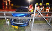 Die Unfallstelle auf der Rotzlochstrasse in Stans. (Bild: Kantonspolizei Nidwalden (Stans, 22. Juli 2017))