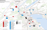 Die Quartierzentren, wie sie im Raumentwicklungskonzept stehen. (Bild: LZ)