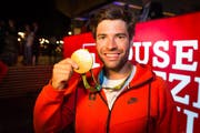 Wird am 27. August gemeinsam mit seinen Teamkollegen in Luzern feierlich empfangen: Der Olympiasieger Mario Gyr. (Bild: Keystone)