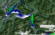 Ein Beispiel von Donnerstag, 23. Juni 2016 um 12 Uhr: Wellengang von bis zu 1,6 Metern im Urnersee und vor Meggen. (Bild: www.swisslakes.net / Screenshot)