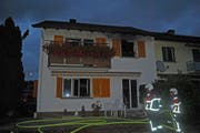 Die Feuerwehr Wolhusen hatte den Brand schnell unter Kontrolle. (Bild: Luzerner Polizei (Wolhusen, 13. Juli 2017))