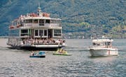 Pedalos stören das Linienschiff. (Bild: Pablo Gianinazzi/Ti-Press)