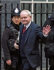 Der frühere nordirische Vizepremier Martin McGuinness. Bild: Facundo Arrizabalaga/EPA (London, 24. März 2016)