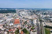 Blick auf den Seetalplatz, auf dem ein neues Verwaltungsgebäude geplant ist. (Bild: Philipp Schmidli)