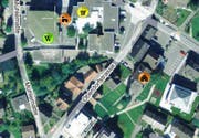 Der Unfall ereignete sich auf der Oberdorfstrasse in Pfäffikon. (Bild mapsearch.ch)
