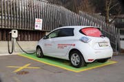 Die neue Stromtankstelle in Gersau. (Bild: PD)