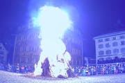 Blätzverbrennen in Schwyz. (Bild: Geri Holdener / Bote der Urschweiz)