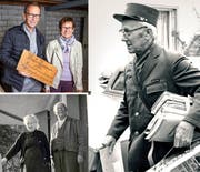 Ruedi und Judith Zurflüh hatten nach seinem Vater und Grossvater die Post in Kastanienbaum geführt. Nun wird diese geschlossen. Im Bild: Judith und Ruedi Zurflüh im Keller, wo sie diverse Dinge aus der Geschichte der Post und des Kolonialwarenladens aufbewahrt haben. (Bild: Manuela Jans (Neue Luzerner Zeitung))