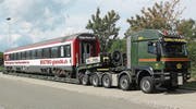 Die Visualisierung zeigt, wie der Schwertransport ungefähr aussehen wird. (Bild: PD)