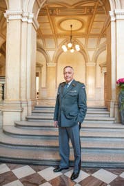 Korps- kommandant André Blattmann, Chef der Schweizer Armee, posiert im Bundeshaus. (Bild: Ex-Press/Christine Bärlocher)