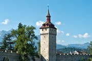 Der Wachtturm (oder früher auch Heuturm genannt) ist Teil der Museggmauer. (Bild: Pius Amrein / Neue LZ)