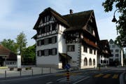 Zusammengesetzes PanoramabildBaar Rathaus Rathausplatz (Bild: Anderas Busslingerpd)
