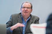 Peter Pfenniger, CEO der Rigi-Bahnen, blickt auf ein erfolgreiches 2015 zurück. (Bild: Keystone / Urs Flüeler)