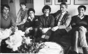 Die Familie Gmür Anfang der Achtzigerjahre, als Vater Walter zum Fritschivater für das Jahr 1982 gewählt wurde: Philipp, Peter, Thomas, Annemarie, Walter und Felix (von links). (Archivbild «Vaterland»)
