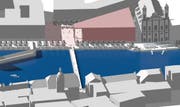Vision zur Erneuerung des Theaterplatzes zwischen Theater und Jesuitenkirche. (Bild: Blindtext Blindtext)
