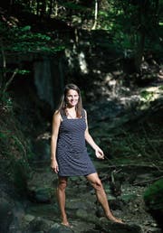 Alexandra Meier im Fridbachtobel in Zug. (Bild: Stefan Kaiser (7. August 2017))