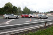 Am Unfall waren vier Autos beteiligt. (Bild: Luzerner Polizei)