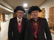 Zunftmeister Antonio 27. (rechts) und sein Weibel Pius Fallegger. (Bild: PD)