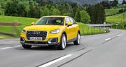 Der Audi Q2, der Neuling in der SUV-Familie, fällt auf mit kompakten Abmessungen und neuen Design-Ideen.Bild Werk