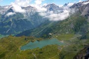 Der Bitzistock, die kleine Spitze links oberhalb des Trübsees, ist für einen Freestyle-Park im Gespräch. (Bild: Leserbild Seppi Barmettler)
