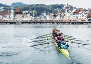 Um 14.15 Uhr startete das Rennen nach Luzern. (Bild: Lorenz Richard/Red Bull)
