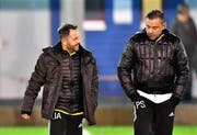 Urs Arnold, links, und Pedro Somoza trainieren den FC altdorf nur noch bis Ende Saison. (Bild: Andy Scherrer)
