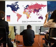 Der Global-Competitiveness-Index des Davoser Weltwirtschaftsforums wurde gestern in Genf vorgestellt. (Bild: Laurent Gillieron/Keystone)