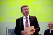 Gemäss Finanzdirektor Marcel Schwerzmann gibt es im Finanzhaushalt eine Lücke zu schliessen. (Bild Nadia Schärli)