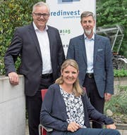Ein Teil der Geschäftsleitung der Redinvest Luzern. Von links: Thomas Peter, Luzia Bärtschi, Thomas Winiger. (Bild: Nadia Schärli (Luzern, 12. Juni 2017))