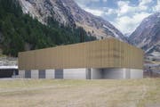 In Göschenen entsteht ein neues Heizwerk. (Bild: Visualisierung PD)