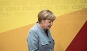 Bundeskanzlerin Angela Merkel musste sich gestern bei ihrer Medienkonferenz scharfen Fragen stellen. (Bild: Maja Hitij/Getty (Berlin, 25. September 2017))