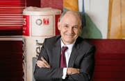 Pierre-André de Chalendar beim Treffen mit unserer Zeitung im Februar diese Jahres in Lucens. (Bild Eveline Beerkircher)