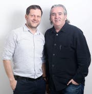 Martin Kaufmann (links) und Christoph Walker hören auf, solange ihnen die Aufgabe noch Spass macht. (Bild: Stefan Kaiser (Zug, 20. Februar 2018))