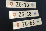 Dies sind einige der Autonummern, die Zuger ab dem 8. Februar ersteigern können. (Bild: PD)