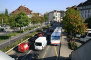 Autobahn-Ausfahrt Luzern-Zentrum und Kasernenplatz. (Bild: Archiv rem)
