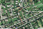 Der Steigerweg in Luzern (rot eingezeichnet). (Karte mapsearch.ch)