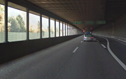 Die Lärmschutzgalerie der A 2 in Hergiswil. (Bild: Google Maps)