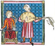Zwei Minnesänger – aus den «Cantigas de Santa Maria», um 1280. (Bild: Keystone)
