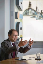 Concordia-CEO Nikolai Dittli am Hauptsitz in Luzern. (Bild: Nadia Schärli (Luzern, 25. August 2016))