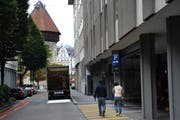 Ein Blick in die Seidenhofstrasse in Luzern. Der Unfall ist weiter vorn auf der Seite der Pilatusstrasse passiert. (Bild: Archiv Neue LZ (Symbolbild))