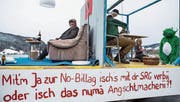 Was Land und Leute derzeit beschäftigt, beschäftigte auch an der Hauptseer Fasnacht. Nur anders. (Bild: Patrick Hürlimann (20. Januar 2018))