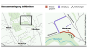 Die Strassenumleitung in Hämikon. (Bild: Hitzkirch/Lea Siegwart)